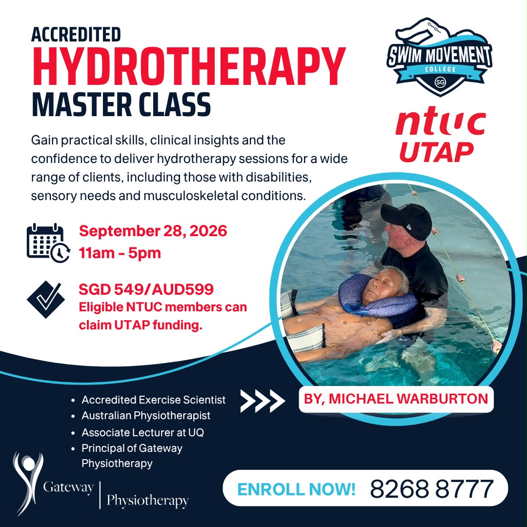 Accredited Hydrotherapy Master Class with Michael Warburton — 28 Sept, 11am–5pm, SGD 549 / AUD 599